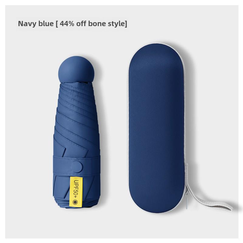 Portable Women's Sun Protection Umbrella - Mini Black Capsule Design
