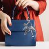 Fashion Heart Lock Bows Keychain Fashion Alloy Metal Keyring Unique Handbag Charm Decoration for Men and Women