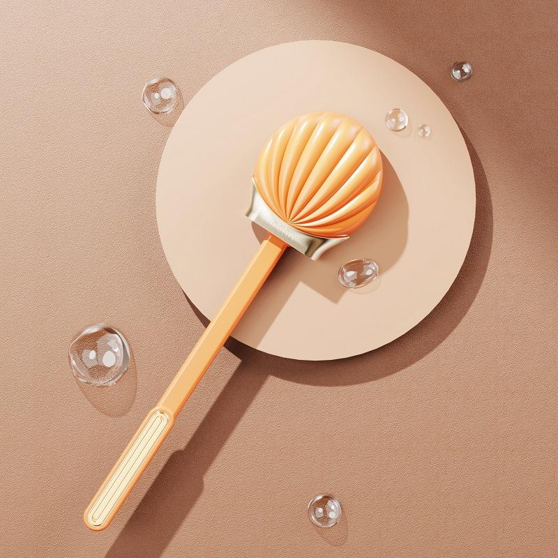 Silicone Toilet Brush with Holder Set for Bathroom Long Handle Silicone Flat Toilet Brush No Dead Corner Cleaning Brushes Tools