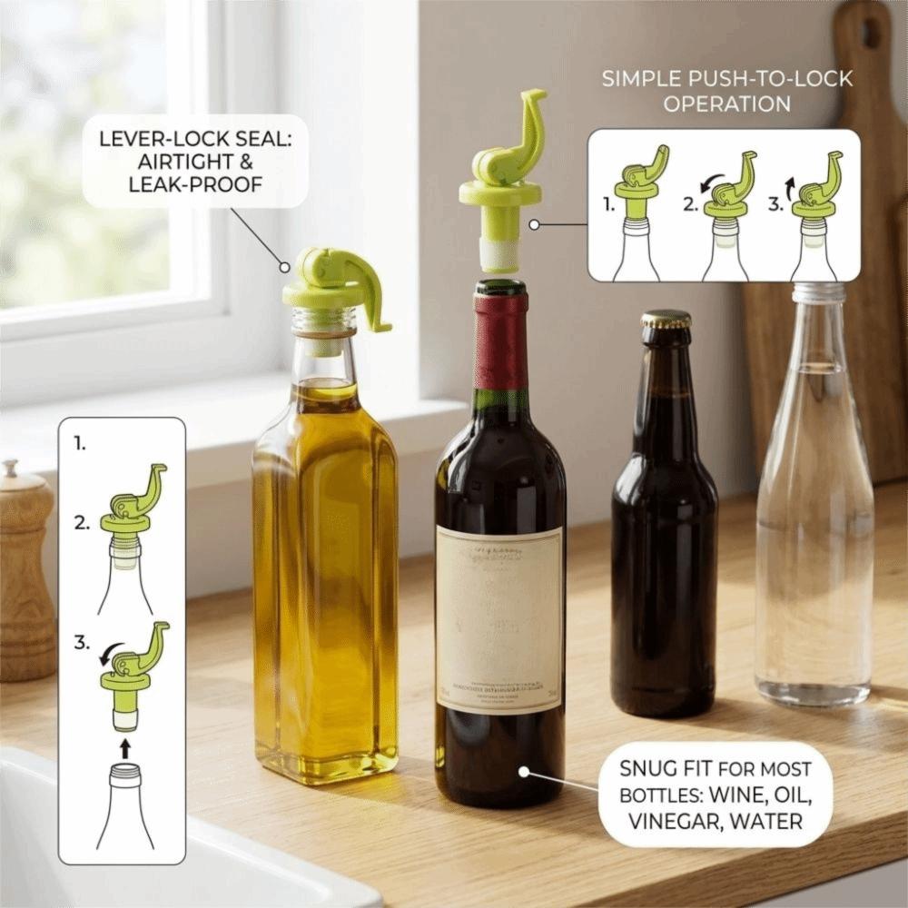 2pcs Air-tight Seal Beverage Stopper Plug Silicone Bottle Vacuum Stopper Wine Bottle Stopper Home