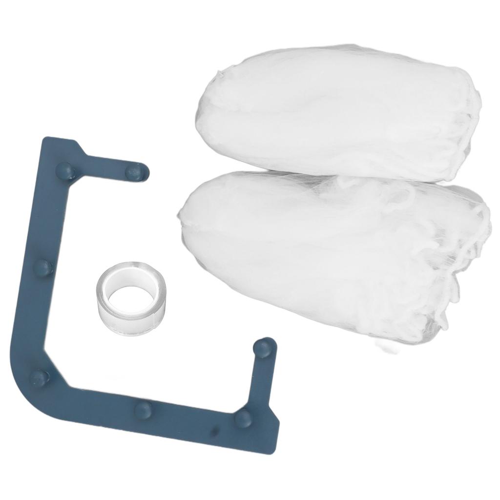 2 Sets   Houder Filter Stabiele Hoek Spoelbakzeef met 100 STuks Spoelbakzeefzakken voor Keukenafval Restjes