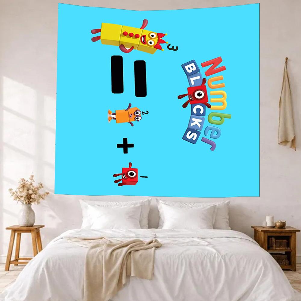 Numberblocks Wall Decor Tapestry Art For Pet Memorial Birthdaywedding Party Backdrop Family Gift