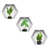 3Pcs/Set 3D Stereoscopic Potted Wall Stickers Living Room Decorative Wallpaper Self-Adhesive Plant And Flower Pvc Stickers