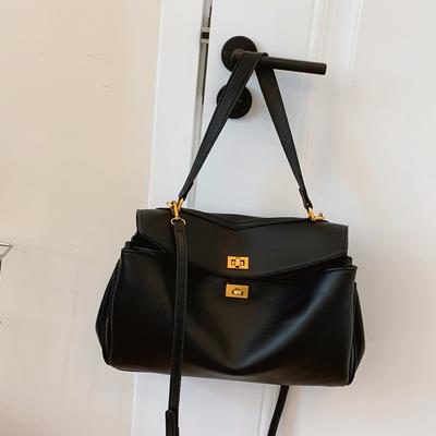 Designer  New Fashion PU Leather Casual Solid Color Shoulder Crossbody Large Capacity Soft Leather Cloth Ladies Handbag