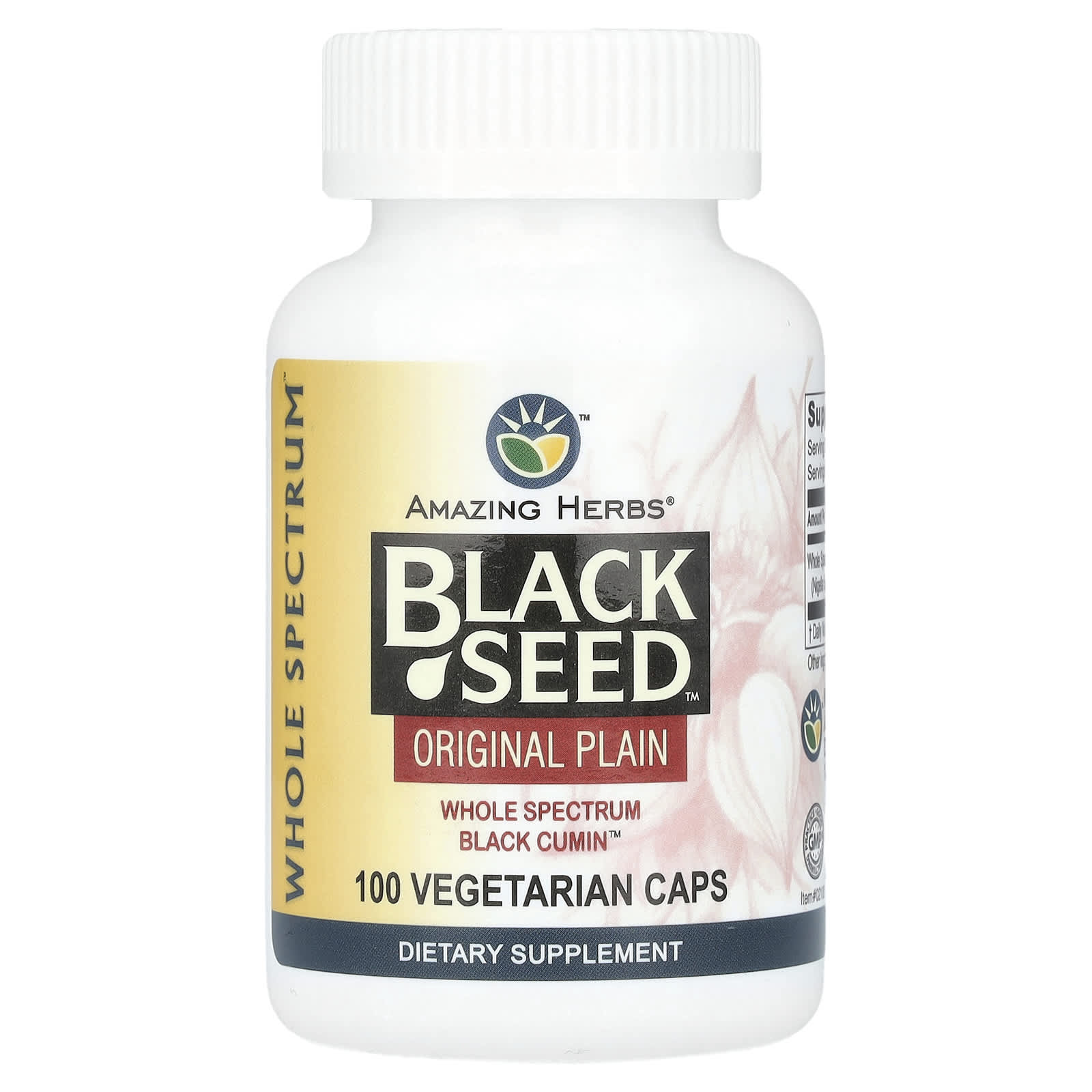 

Black Seed™, Original Plain, 100 Veggie Capsules (475Mg per Capsule)