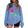 Women's Fashionable Casual Long-Sleeved Round-Neck Printed Pullover Sweatshirt