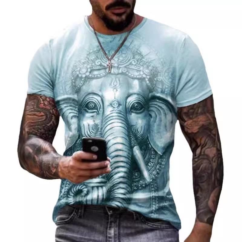 Men s trendy summer collection  Trendy 3D cool T-shirt  Breathable XXS