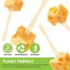 100/200/500Pcs Bamboo Appetizer Forks, 3.5-Inch Disposable Bamboo Forks for Charcuterie Cocktail - Party Wedding Supplies