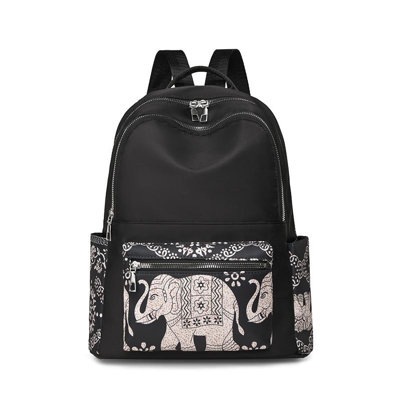 Schoolbag Women's Backpack Large Capacity Multi-purpose Casual Double Back Korean Summer Travel Retro Portable Hand Carry Crossbody Backpack