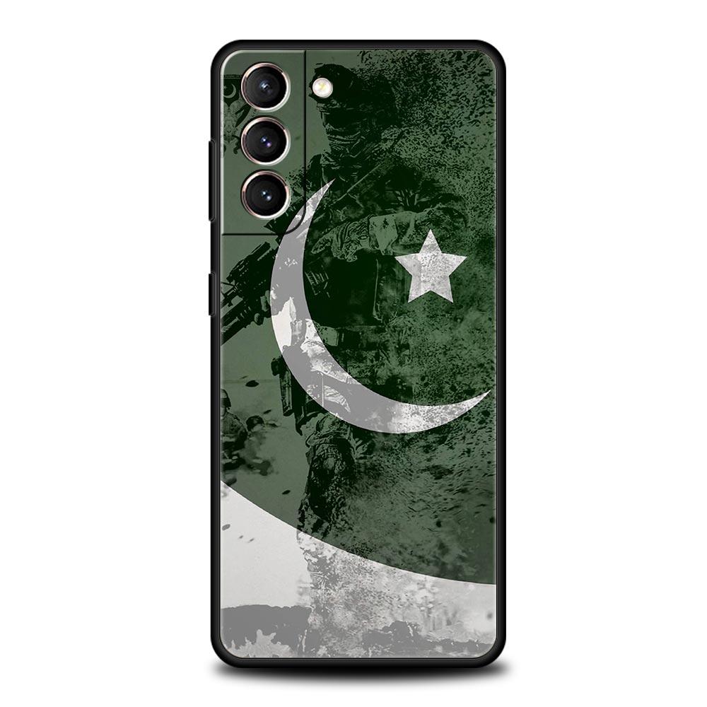 Soft TPU Phone Case For Samsung Galaxy S25 S24 S23 S22 S21 Ultra S20 FE 5G S10 S10E Plus Pakistan Flag Black Cover
