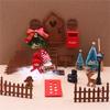 Dollhouse Miniature Elf Door Christmas Decor Set Magical Wood Door Fairy Garden