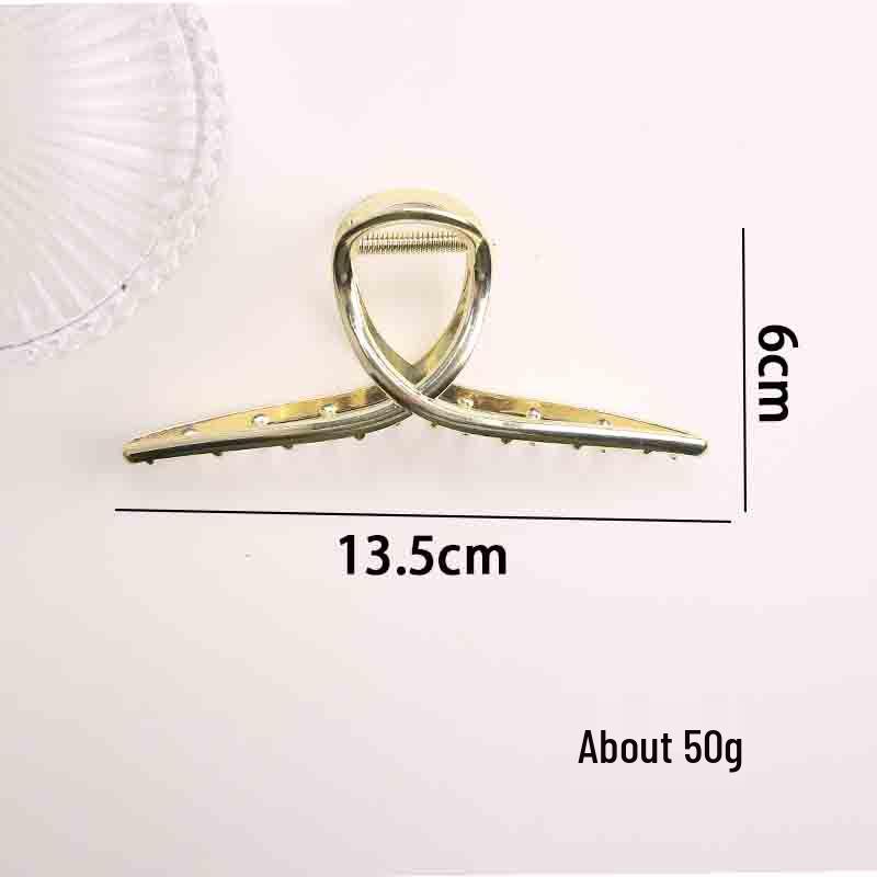 Large Metal Shark Hair Claw Clip – Korean Style Celebrity Hairpin
