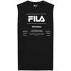 FILA Letter Print Versatile Design Round Neck Mid Waist Sleeveless Dress Women dresses Black F51W229310F-BK