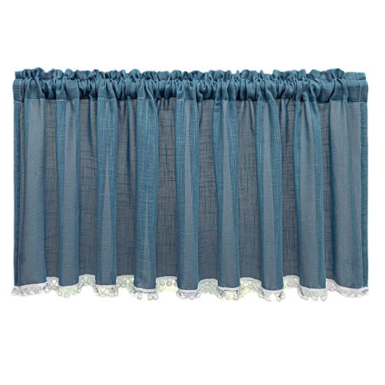 Yousheng Window Panel Sheer with Tassels Washable Polyester Glass Door Short Curtains Home Decor
