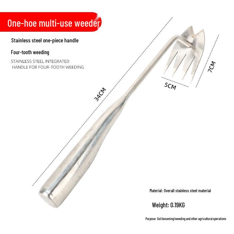 Manganese Steel Weeding Tool: Root Removal, Soil Loosening, Multifunctional Shovel for Gardening and Planting.