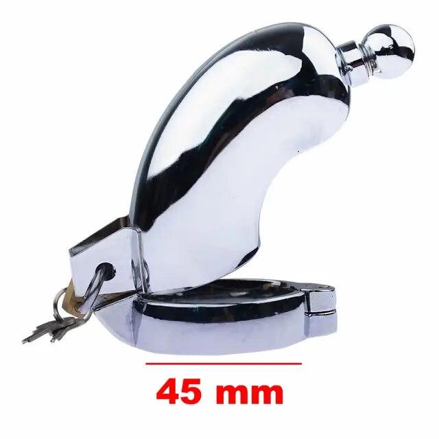 Zakrzywione urządzenie do męskiej czystości ze stali nierdzewnej z cewnikiem metalowa klatka na penisa pierścienie na penisa rękaw na penisa BDMS zabawki erotyczne dla mężczyzn gejów