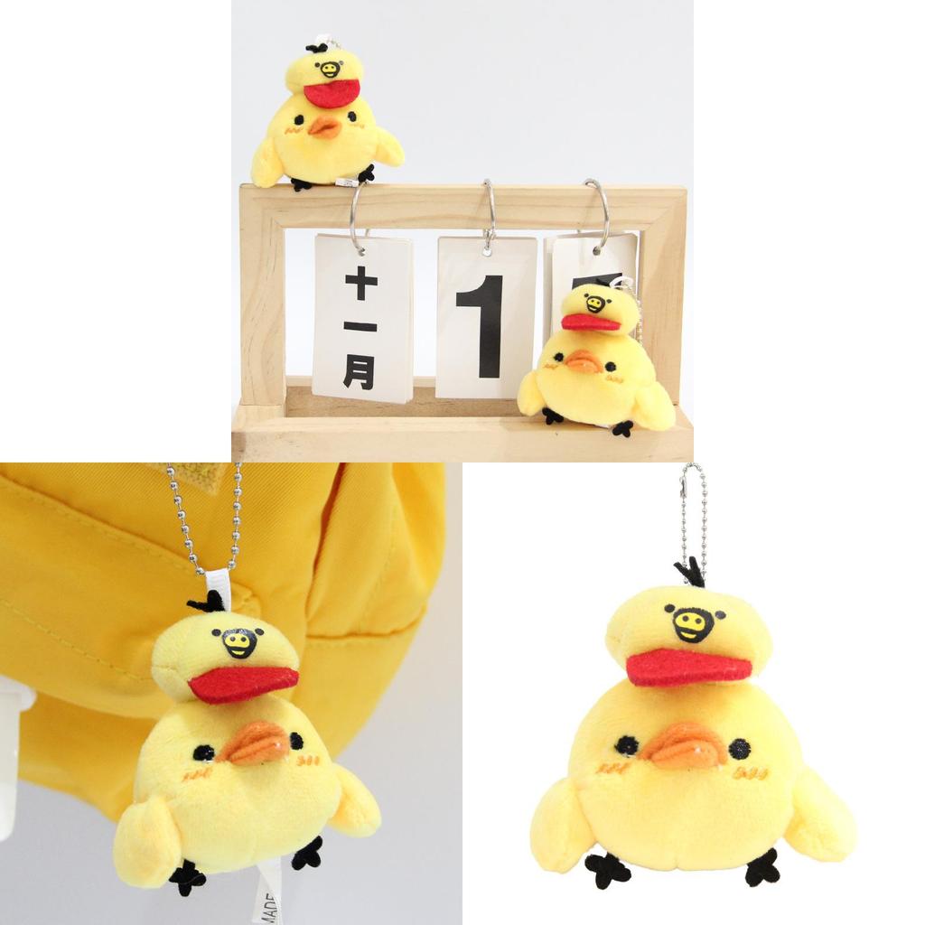 Cute Bird Keychain Plush Toy With Cartoon Design For Bag Decoration