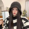Ricri Knit Strap Bonnet Bucket Hat Knit Bucket Hat