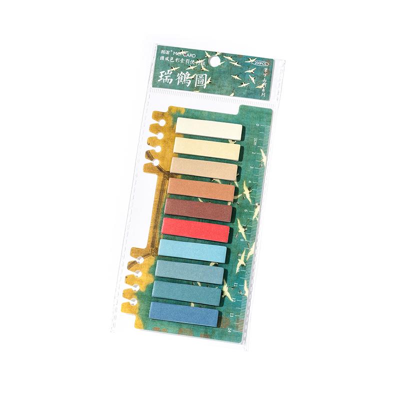 1 stk Retrofarge Notatsett Selvklebende Memo Pad Indeksklistremerker Etikettmerke for kontorskole