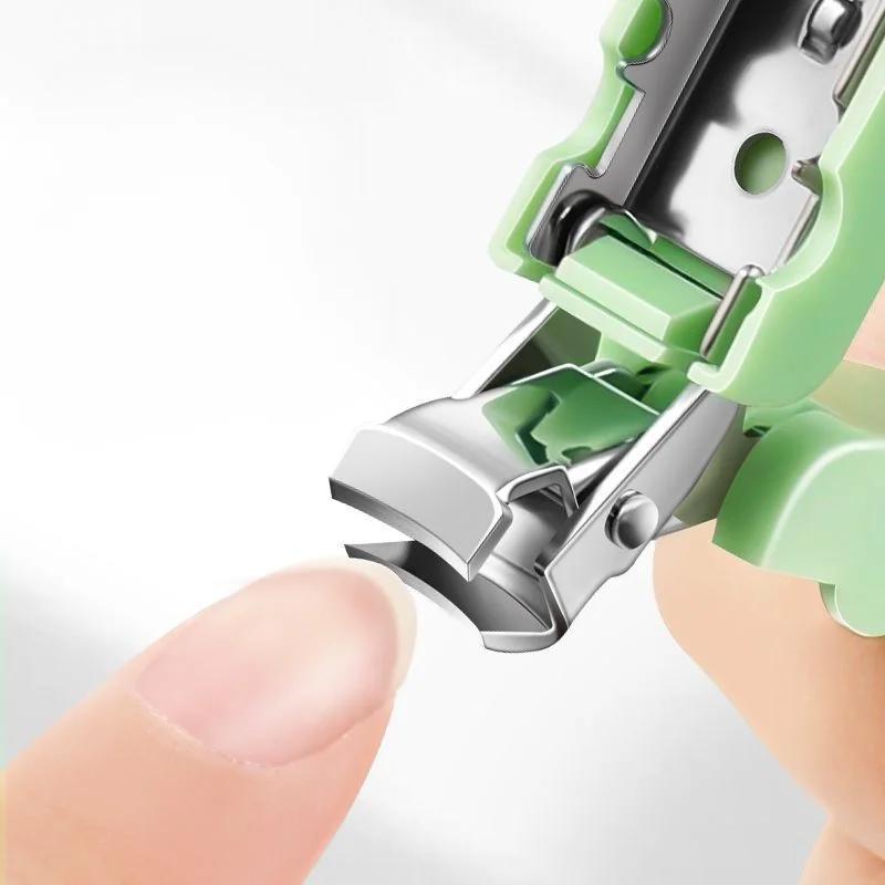 Portable Nail Clippers Mini Keychain Stainless Steel Nail Clippers Anti Splash Folding Nail Clippers Mini Carry on Nail Clippers