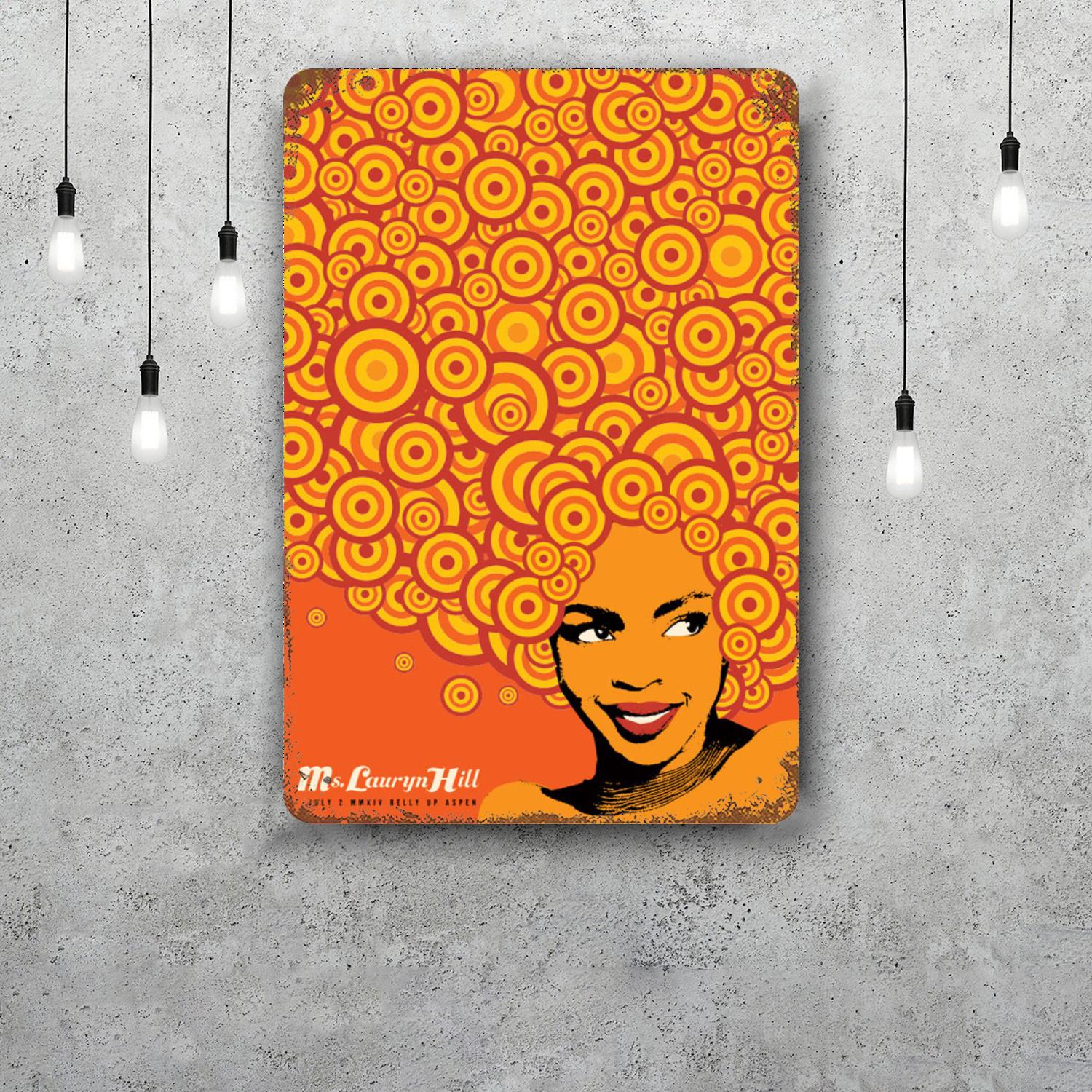 

lauryn hill Decor Poster Vintage Tin Sign Metal Sign Decorative Plaque for Pub Bar Man Cave Club Wall Decoration 20x30cm（7.8x11.8inch）