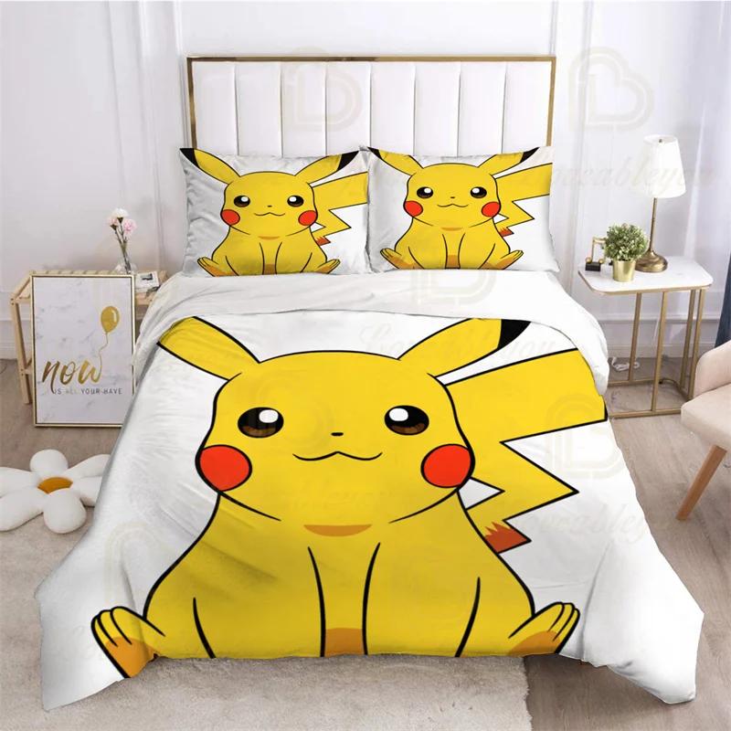 Mewtwo Bedding Set 3pcs EU AU US King Kids Duvet Cover Quilt Pillowcase Double Size Bedroom Bed Linen Decoration