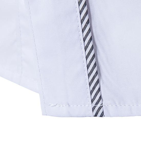 Men Shirt Turn-down Collar Single-breasted Slim Fit Ethnic Style Spring Shirt for Daily Wear