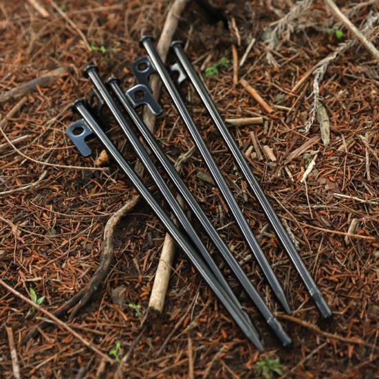 5Pcs 20/30/40CM 9MM Tent Stake Heavy Duty Multi-functional Outdoor Garden Yard Camping Tarp Canopy Windproof Ground Spike Metal Tent Peg