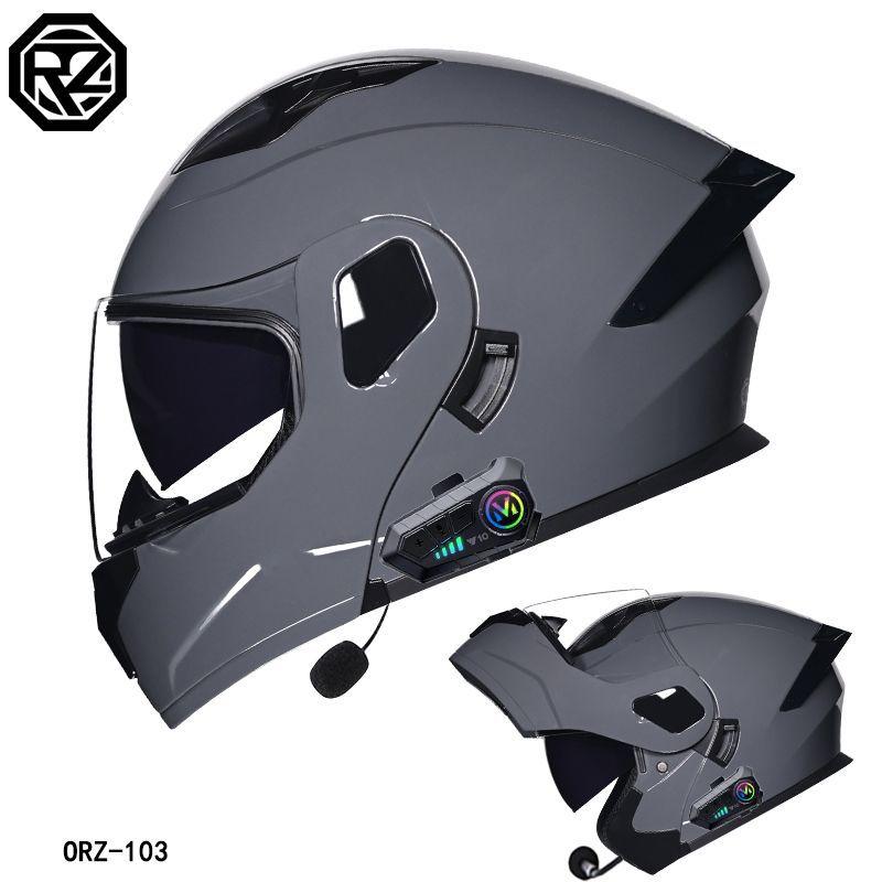 3C Certified small helmet body motorcycle open-face helmet with dual visors, suitable for men and women, with Bluetooth, full-face and half-face