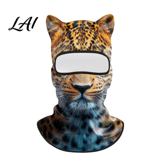 Cappuccio con Fantasia di Animali Realistica Maschera Integrale 3D con Orecchie Antivento Maschera Facciale da Ciclismo per Autunno Sci Inverno Copertura Protezione Solare Costume di Halloween