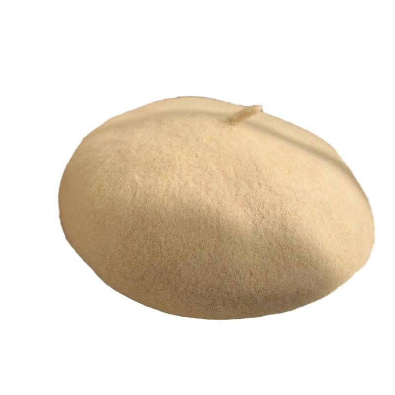 New hat autumn and winter trend women's beret monochrome high-quality warm painter hat spot