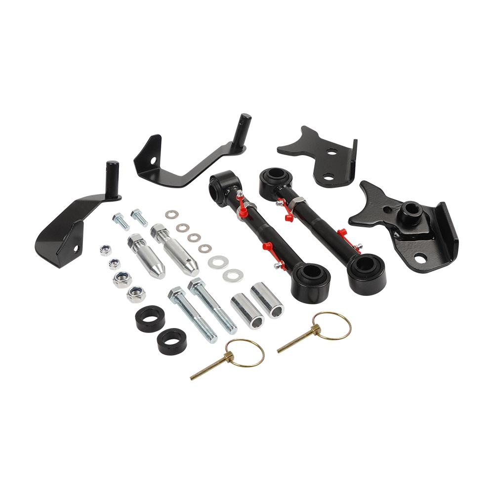 2,5"-6" Höherlegung Verstellbar Vordere Stabilisatorstrebe Schnellverschluss Schwarz Für Jeep 2019+ Wrangler JL PRC-1010-BK