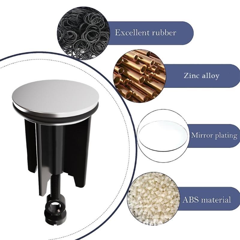 Bathroom Sink Stopper Drain Plunger Replacement Manual Lift Drain Plugs Drain Filter Universal Wash Basin Sink Plug