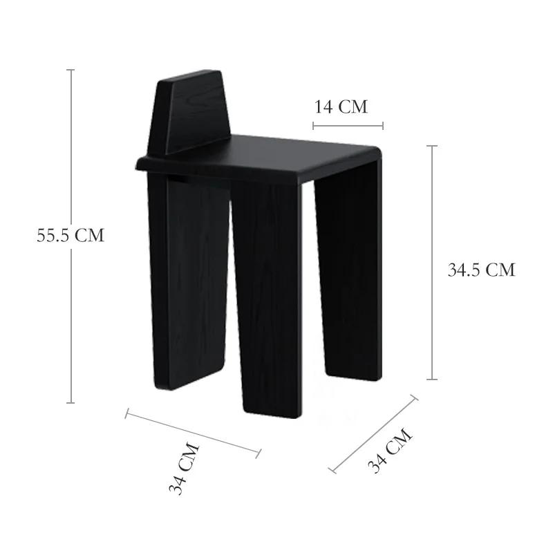 Бытовой скандинавский табурет для гостиной из цельного дерева современный простой обеденный стул из ясеня многофункциональный табурет для смены обуви 181993₽