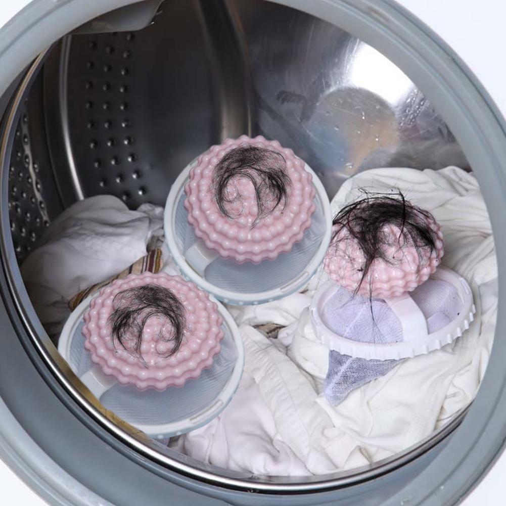 3Pcs Pet Hair Remover for Laundry Reusable Washing Machine Floating Lint Mesh Bag Pet Hair Catcher for Washing Machine