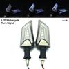 2Pcs Motorcycle LED Turn Signals Light Indicator Lamp Flowing Water Blinker IP68 Waterproof Motorcycle Tail Flashing Lights