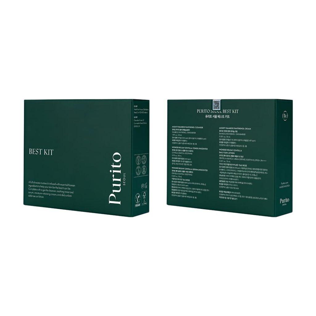 PURITO SEOUL Best Kit, 5-Piece Travel Skincare Set