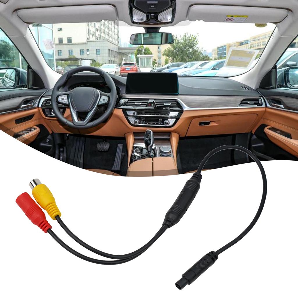 Car CVBS Male To 4 Pin Female Conversion Cable For Rear View Mirror DVR Parking Backup Camera Connection Cable