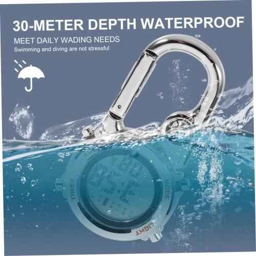BESPORTBLE 1-Piece Outdoor Carabiner Watch for Mountaineering, Multifunctional and Practical