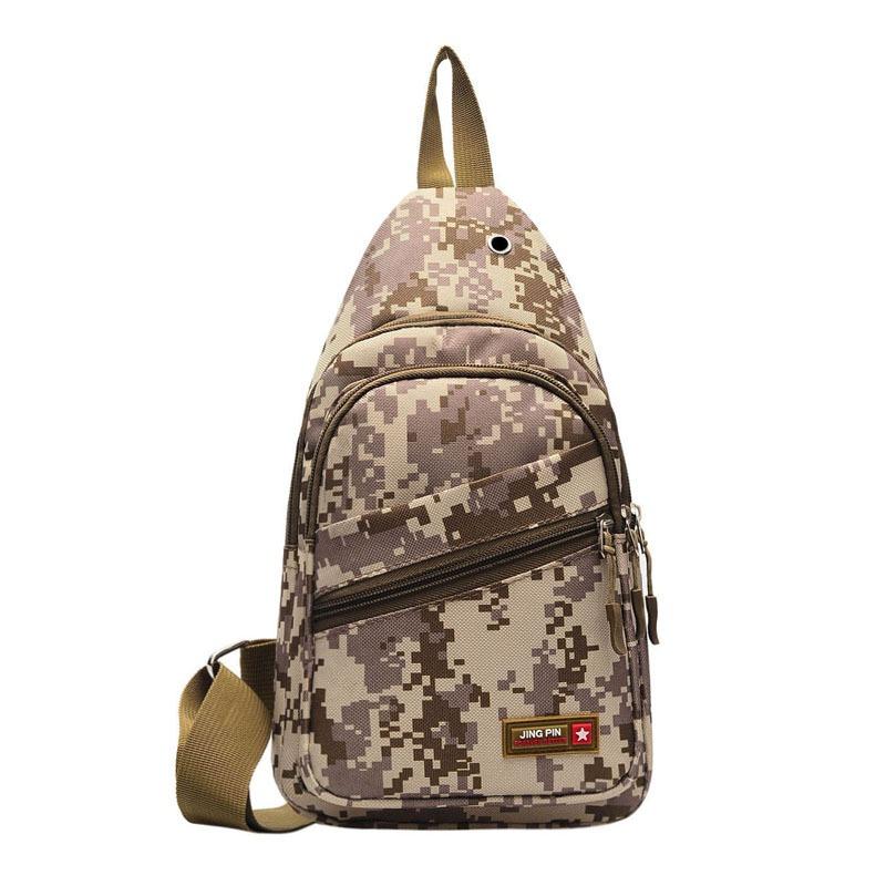 New camouflage breast bag, men's shoulder messenger bag, sports breast bag, multi-functional chest bag.