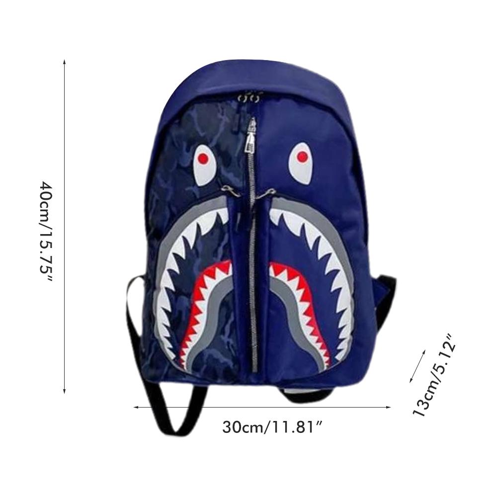 Graffiti Shark Backpack Personalized School Bag Bookbag Travel Bag Casual Daypack Halloween Christmas Birthday Gift for