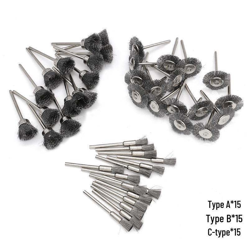 Steel Wire Brush for Rust Removal & Polishing - Compatible with Electric Tools