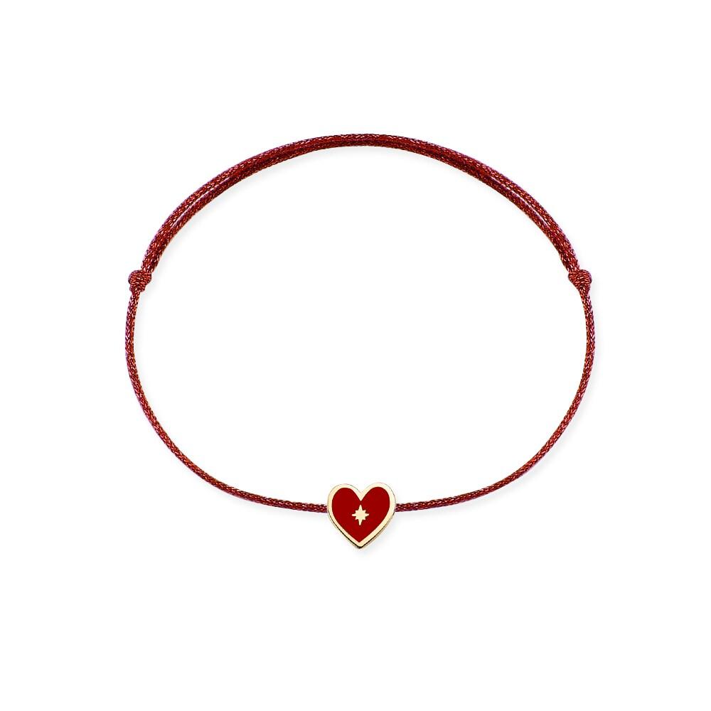 [By Iyer] Heart Spade Enamel String Bracelet Red Bh6B36642Yb210