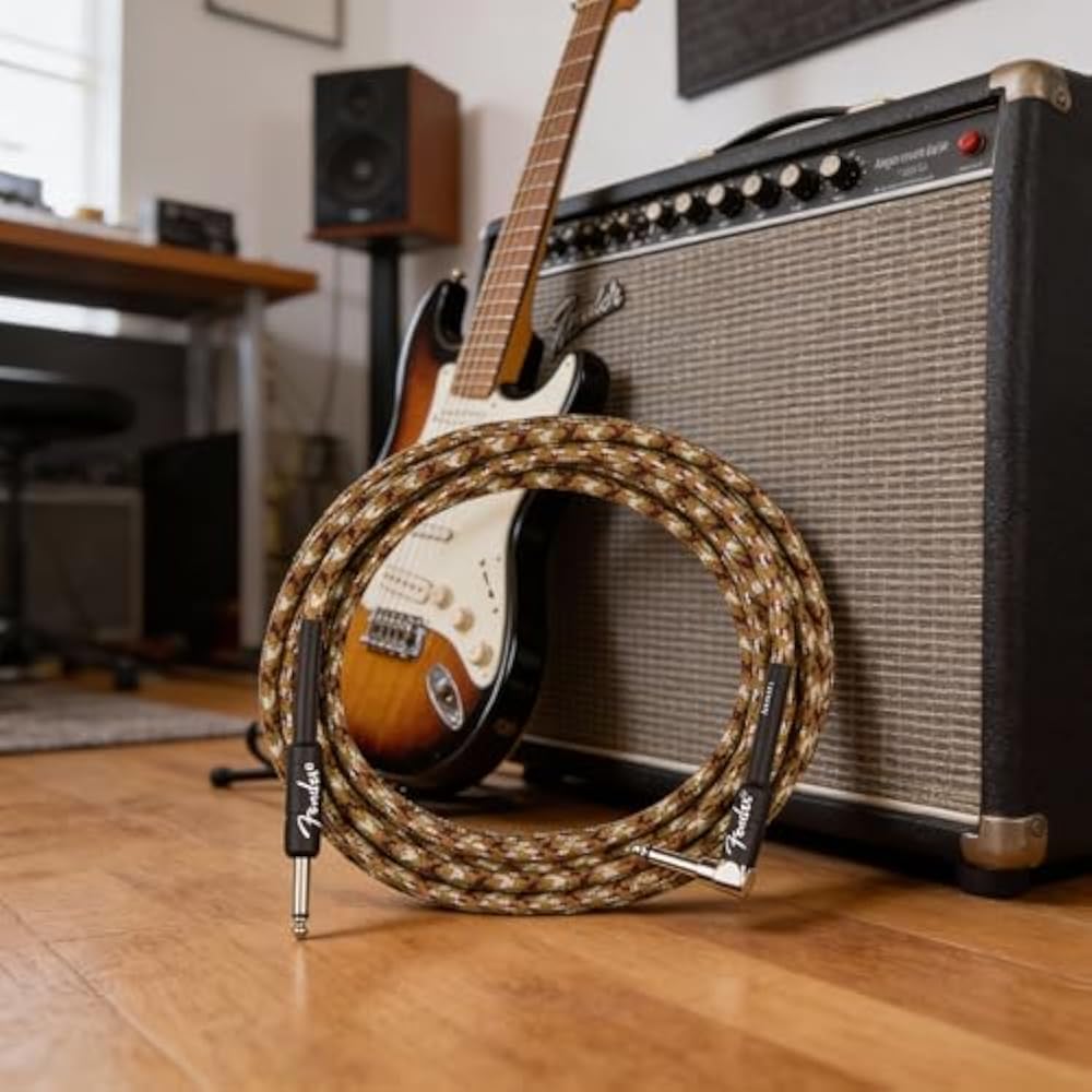 Fender 18.6ft Professional Instrument Cable Straight Angle Desert Camo - 1 Pack