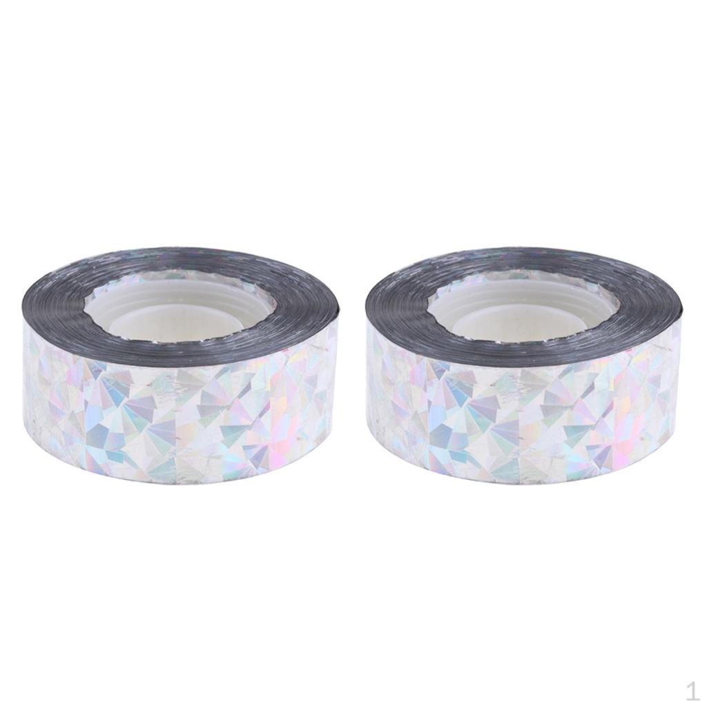 

2 Pieces Bird Deterrent Tape Pigeon Ribbon 70m Flashing