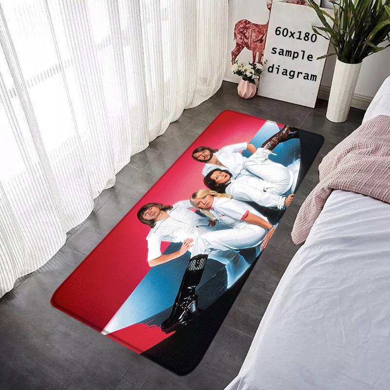 Tapis de sol Musique Pop A-ABBA Tapis Antidérapant pour Entrée Couloir Tapis Cuisine Adsorbant l'Eau Tapis Moelleux Décor de Chevet