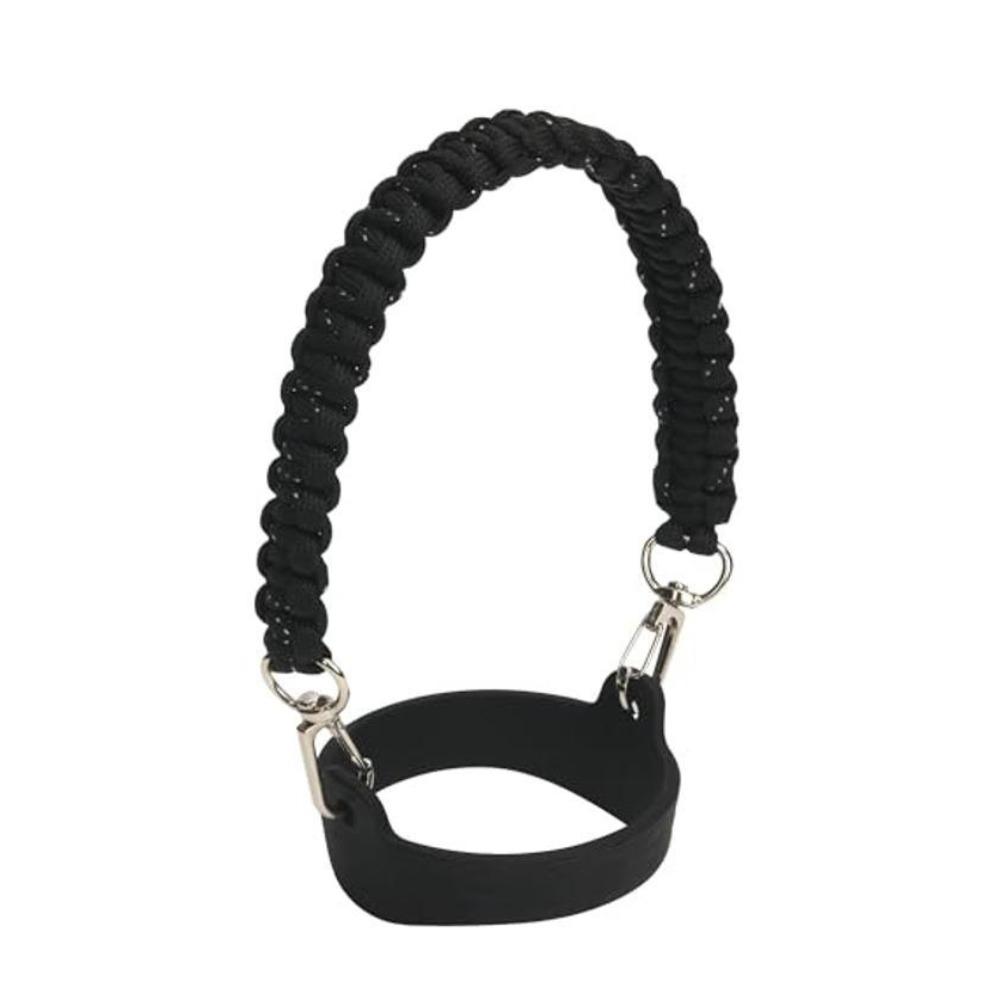 Hand-Free Woven Water Bottle Sling Rope Stretchable Reusable Braided Water Bottle Handle Strap Color Blocking Universal