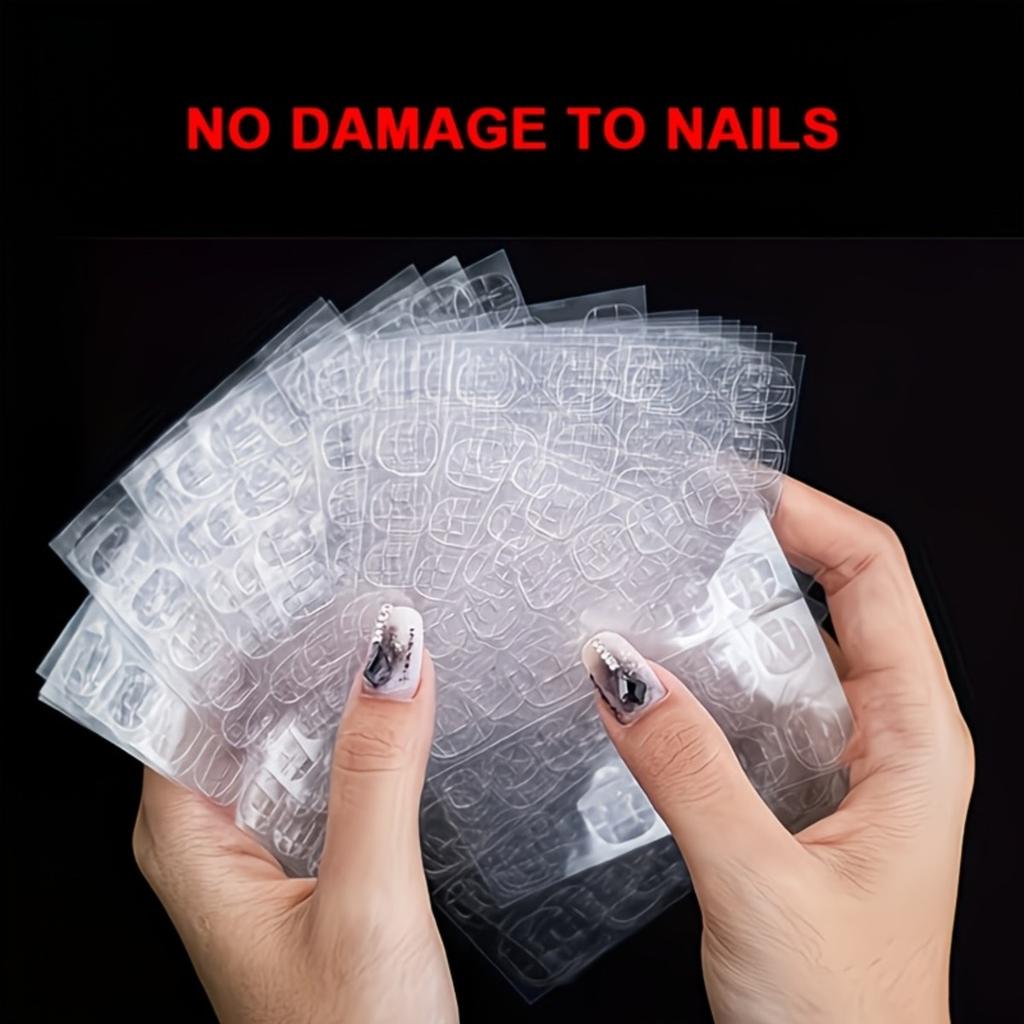 120Pcs Breathable Waterproof Jelly Stickers, Nail Adhesive Tools for Press On Nails