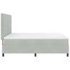 Box Spring Bed with Mattress Light Grey 180 X 200 Cm Velvet