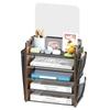 WHOOAH Document Desktop Storage with File Letter Desk Wooden and Metal Design with Net Holds A4 and Small Stylish for Work from and Includes Japanese